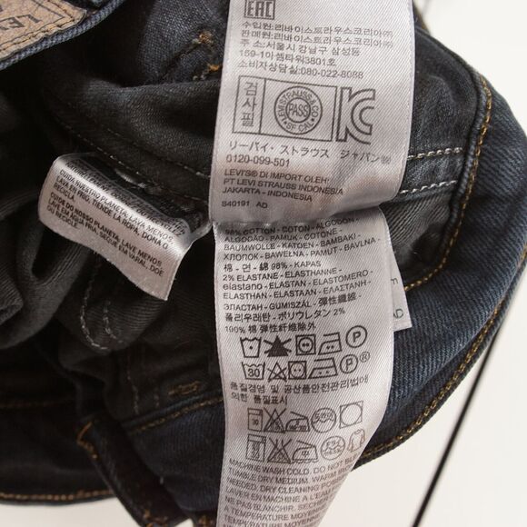 Levis LVC Orange Tab 606 Super Slim Dark Wash Raw Hem Jeans Sz 26 - Picture 11 of 13